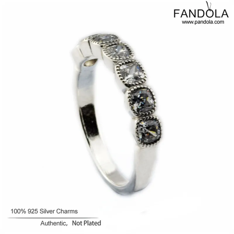 

Authentic 925 Sterling Silver Rings Clear CZ Alluring Cushion Ring for Women Girl Gift Wedding Jewelry Sterling-Silver-Jewelry