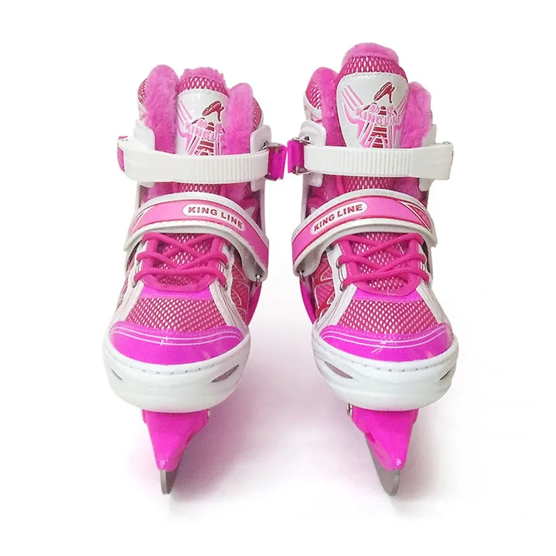 الكبار الطفل قابل للتعديل الجليد تزلج الخدع أحذية الجليد شفرة الجليد المهنية زهرة سكين الجليد هوكي سكين الحقيقي الجليد Skateing ID10