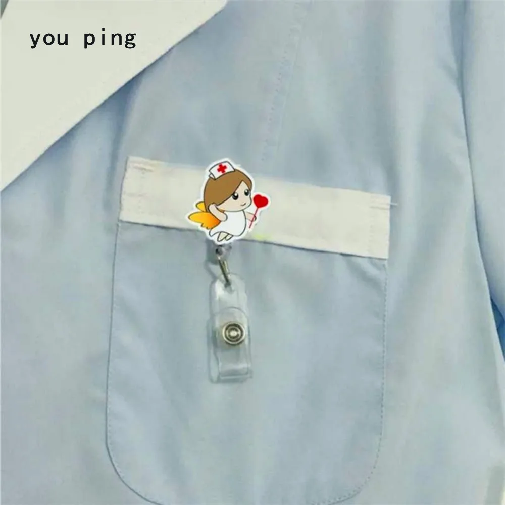 1 шт. врач-медсестра Офис Выдвижной ID ремешок именной ярлык карты держатель значка брелок зажимы