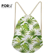 FORUDESIGNS Сумки на шнурке для мальчиков, мягкие многофункциональные рюкзаки с пальмовым листом, дорожные повседневные школьные сумки для подростков, Mochilas
