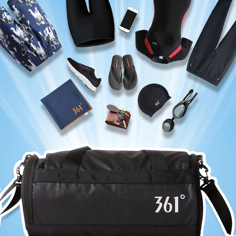 361 Swimming Bags Waterproof Sports Bags Fitness Gym Handbag Shoulder 18L Combo Dry Wet Training Bag Travel Camping Pool Beach
