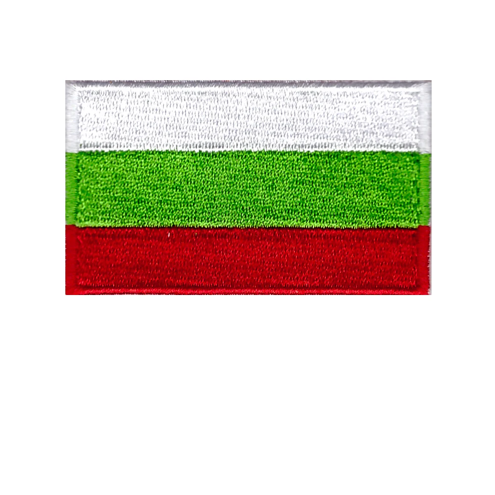 Болгарский флаг наклейки патчи Одежда эмблема на ткани брюки Декоративные вышитые наклейки
