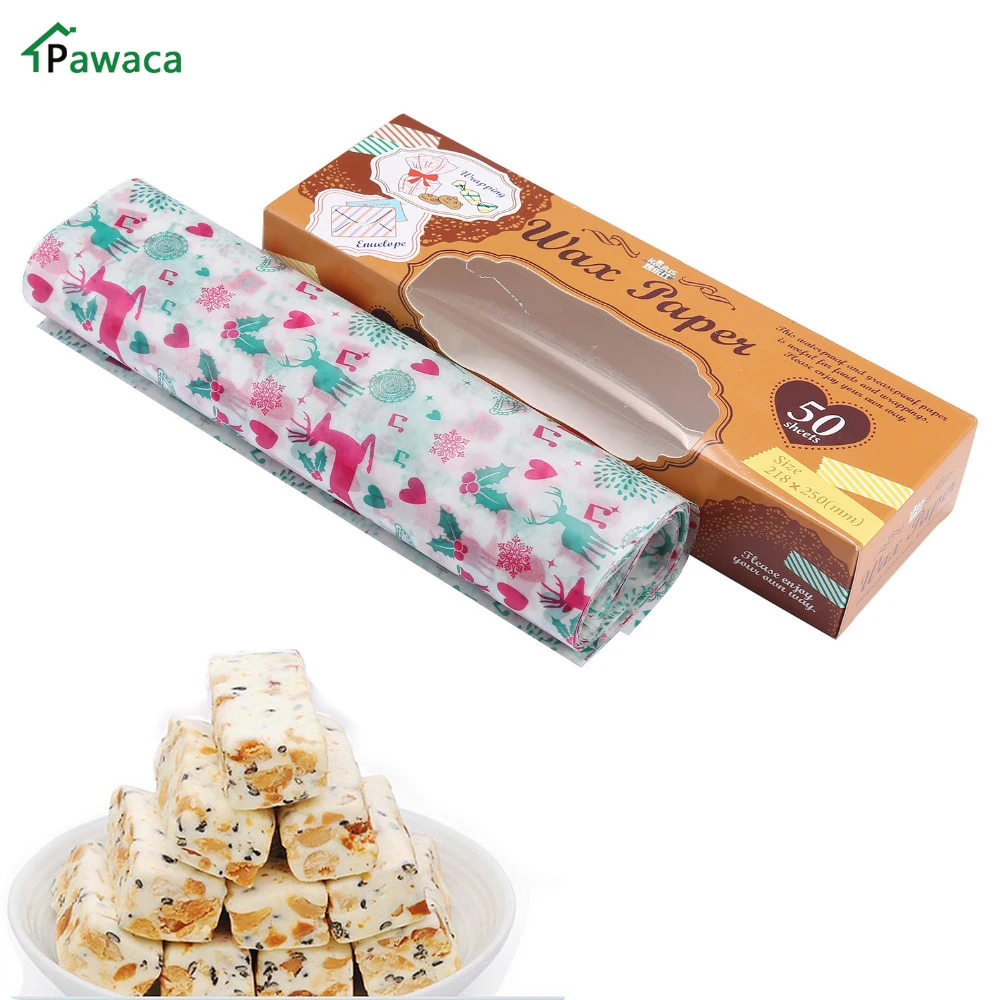 Buy Food Grade Wax Paper Christmas Style Waterproof