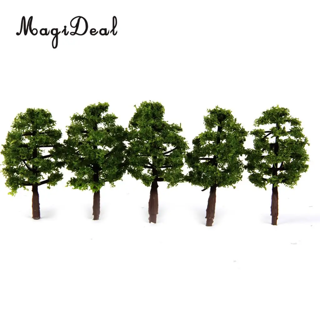30Pcs Plastic Greenery HO N Model Trees for Train Railroad Railway Village Scenery Layout Landscape Model Toys