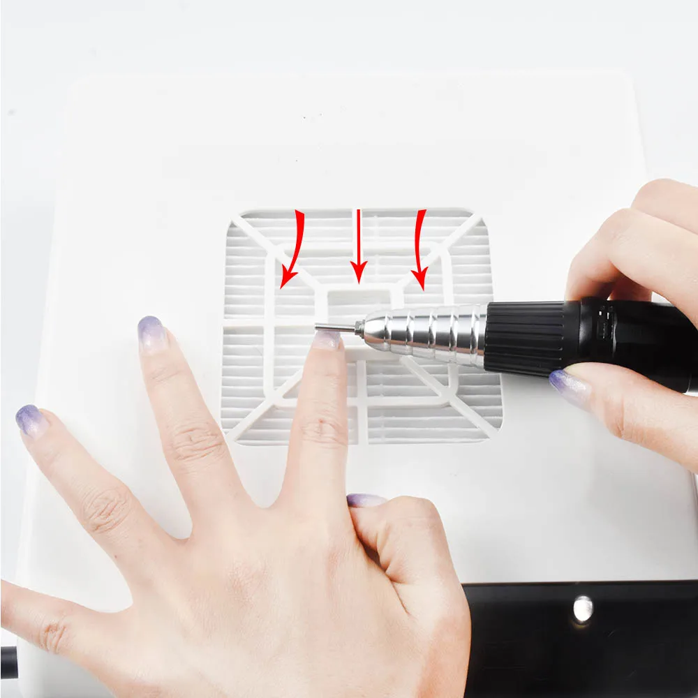New 60W Strong Nail Dust Collector Suction Dust Cleaner Retractable Elbow Design Fan Nail Vacuum Cleaner Vacuum Cleaner