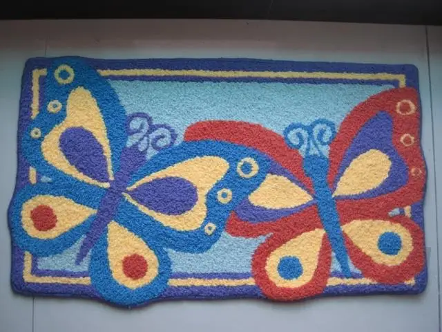 

Rugs And Carpets Fashion Decorative Butterfly Doormat Carpet . Handmade Embroidery Floor Mats Skid Bed Carpet. Blanket Embroider
