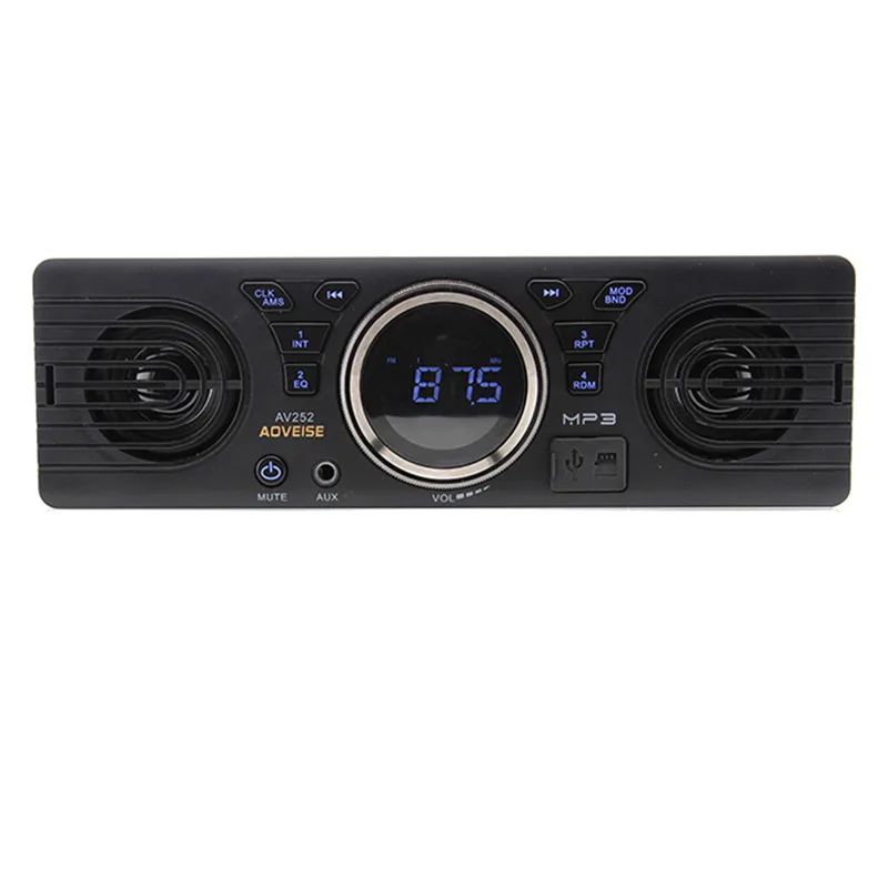 AV252B Hi-Fi Автомагнитола 12 в автомобильный радиоприемник стерео Bluetooth In-dash 1 Din fm-передатчик MP3 плеер SD AUX USB MP3 MMC WMA Авторадио