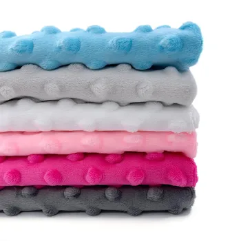 

6 Pieces/lot High Quality Minky Dot Plush Fabric 45x50cm Home Handmade Materials Microfiber Fabric For Baby Eco-friendly En-71