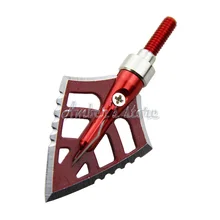 Абсолютно новые 6 шт. зубчатые броудхеды 125/100 зернистые красные охотничьи зубчатые стрелы для стрельбы из лука 4 лезвия для блочного Лука