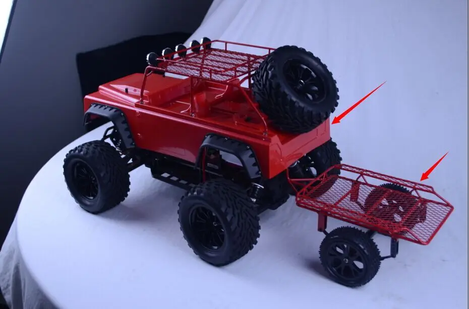 new style 1/10 scale RC Rear Trailer For Axial SCX10 Tamiya 88WD Redcat Losi Rock Crawler Trucks