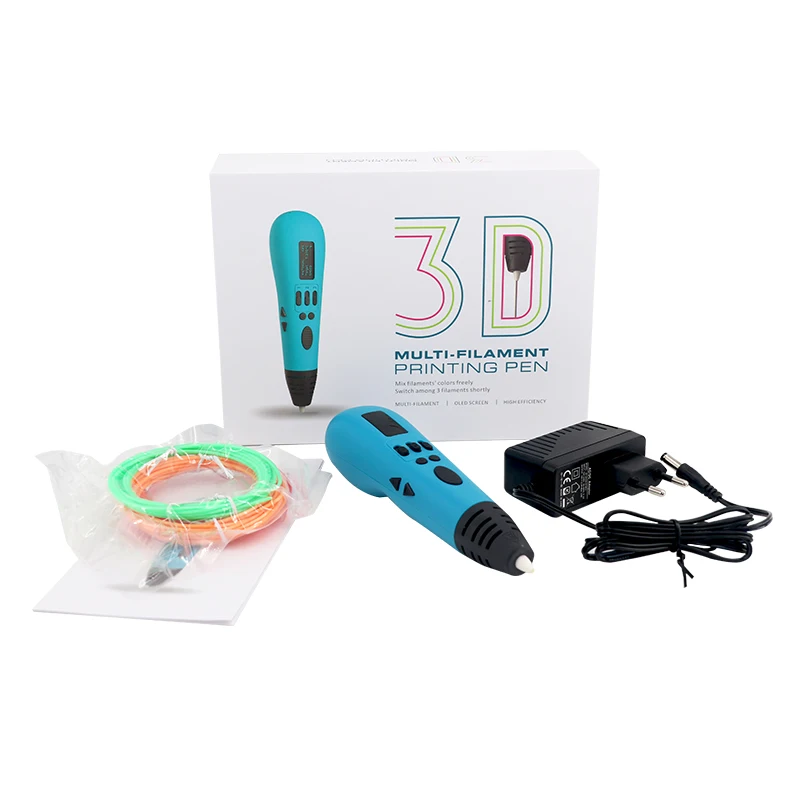 

Multicolor 3D Printer Pen Scribble ABS Filament Pen Birthday Gift for Arts Crafts LSMK99