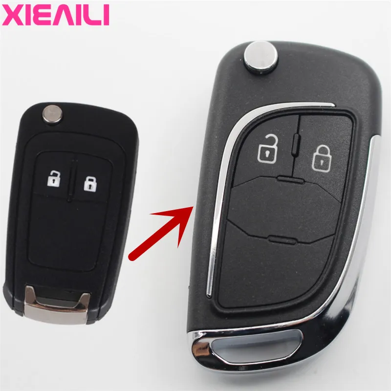 

XIEAILI OEM 2Button Modified Flip Folding Remote Key Case Shell For Chevrolet Epica/Lova/Aveo/Cruze Key Fob Case S497