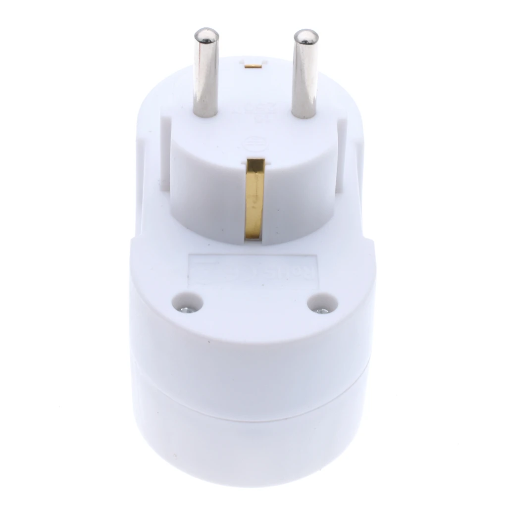 2 way European electrical power extension socket, Euro CEE7/7 Schuko to CEE7/3 wall Outlet Socket
