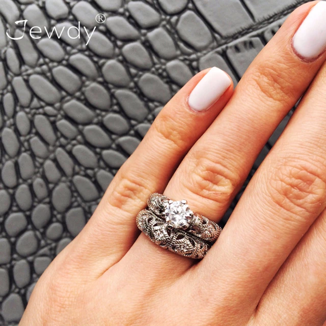 Cubic Zircon Crown Wedding Ring for Women Silver Color Crystal CZ Finger Rings S Cubic Zircon Crown Wedding Ring for Women Silver Color Crystal CZ Finger Rings S