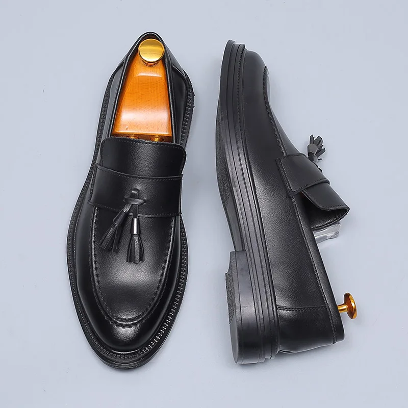 Black De Cuir Chaussures Oxford Hommes Formelle Nouvelle Mocassins Décontractées Mode Bureau En Affaires Élégant Desai Italien Gland Robe qxwTpO8