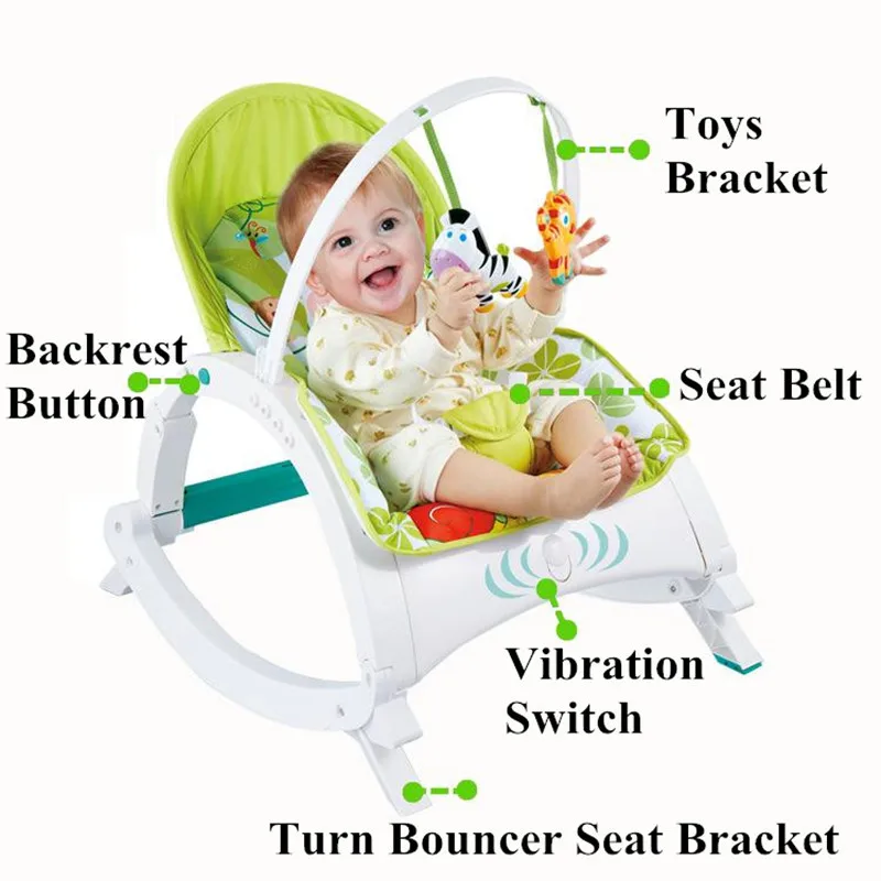 2017 New Baby Coax Sleep Artifact Chairs Baby Shock Poke Rocking Chair Child Light Leisure Seat Hot Sell 05