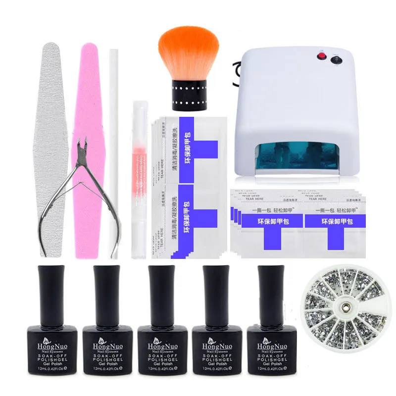 

EM-125 Free shipping gel polish set ,36W uv lamp set ,uv gel polish kit , nail art tool set&kit ,Manicure set /kit nail tools