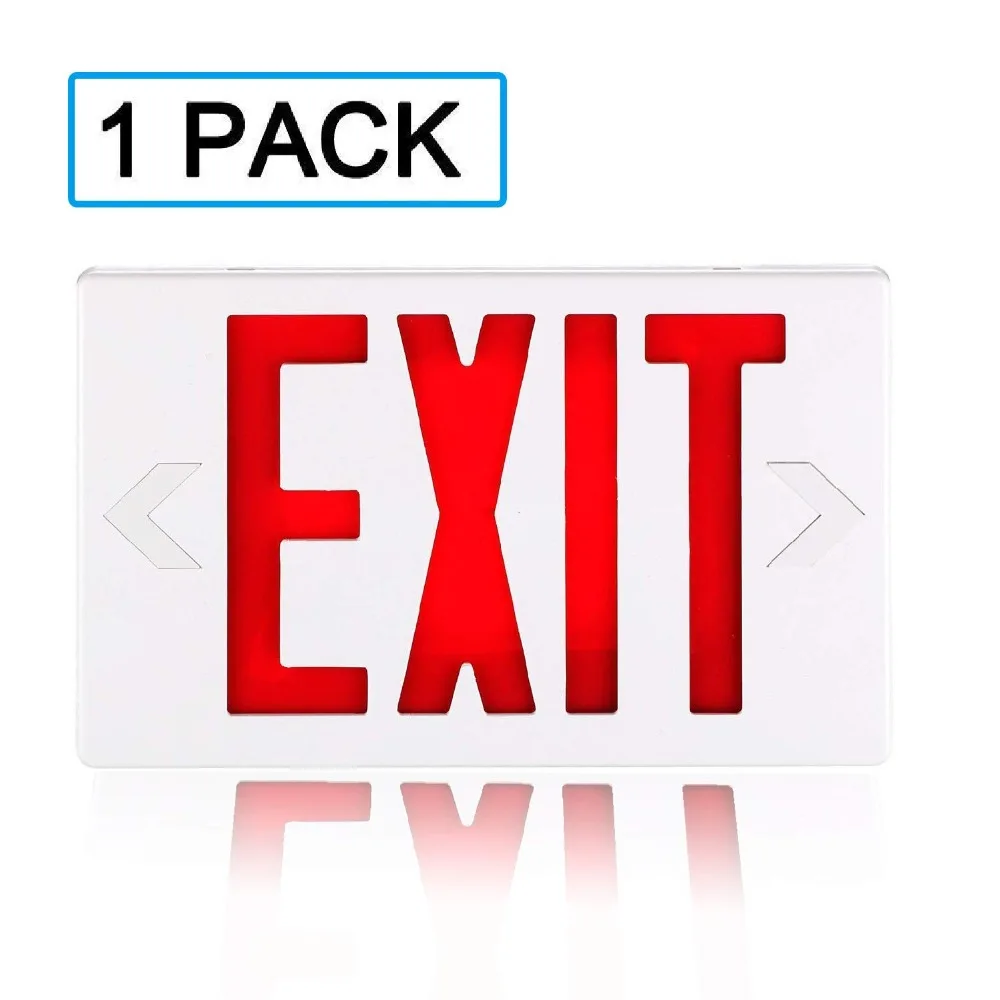 

Led Exit Sign with Battery Backup Hardwired Red Exit Light Combo Exit Led Light Electric Exit Sign Light Up Illuminated Light