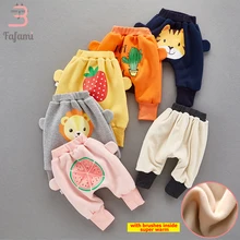 Штанишки для малышей зимние леггинсы для маленьких девочек Детские хлопковые штаны унисекс для мальчиков штаны для малышей; плотная теплая одежда для маленьких девочек детские леггинсы