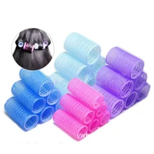 6 шт. бигуди с большим самозахватом цепляются любые размеры DIY бигуди для волос удобные бигуди для волос Горячие волосы для укладки разноцветные инструменты