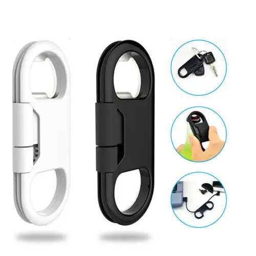 

USB Cable for iPhone 6S 6 SE 5S 5 iPad Air Charger Data Original Opener Keychain