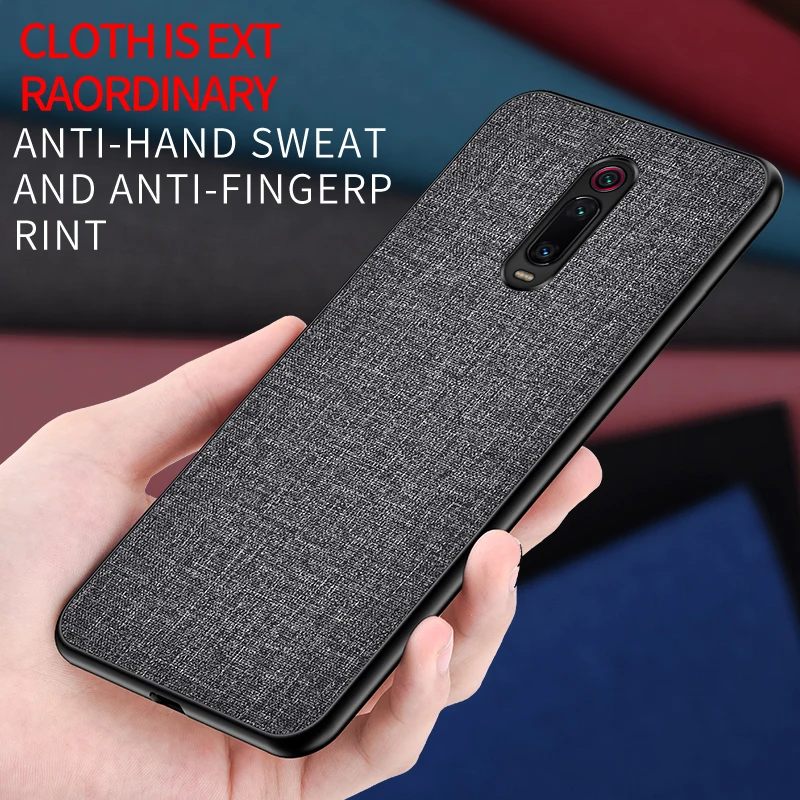 

For Xiaomi Redmi K20 Pro Case Luxury Skin Soft Silicone edge fabric back cover protective case for xiaomi redmi k20 phone shell
