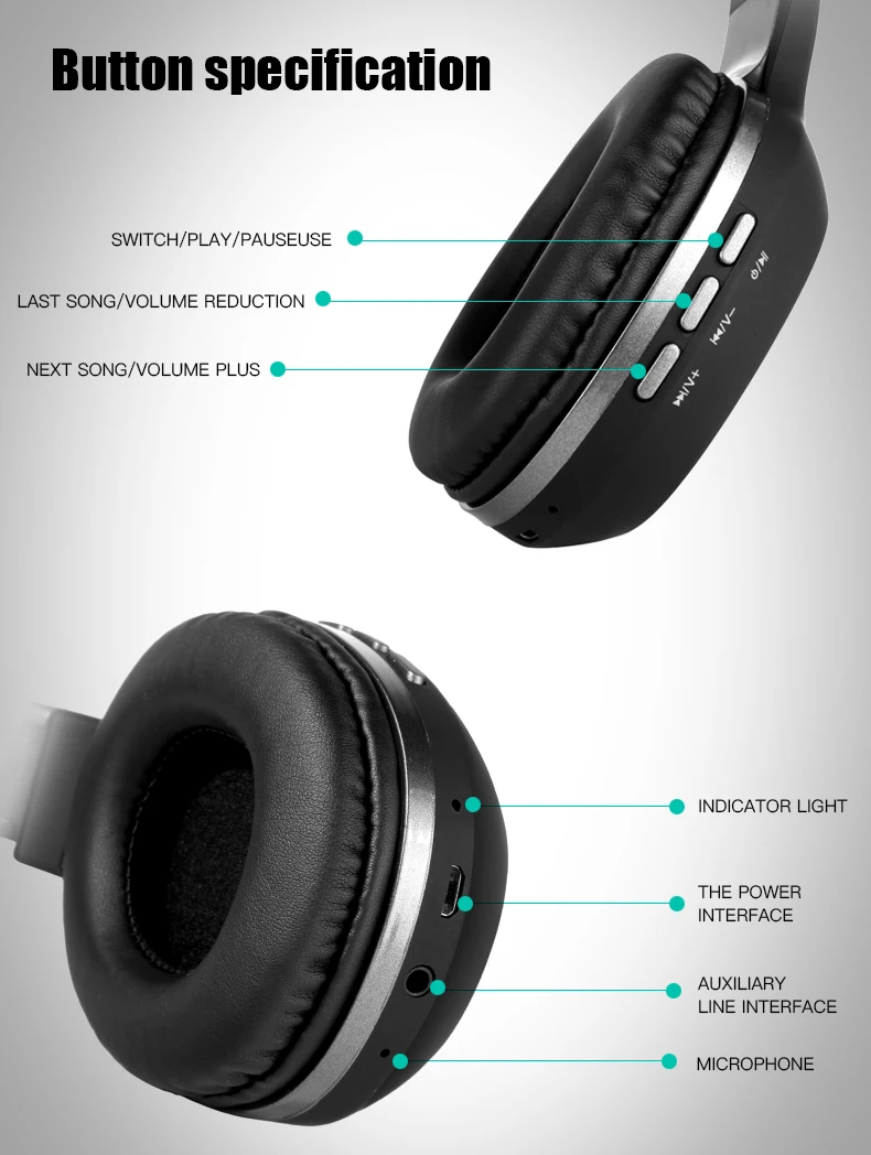 Salar N12 Беспроводная гарнитура складная Bluetooth гарнитура наушники Игровые наушники с микрофоном для телефона ПК Компьютеры