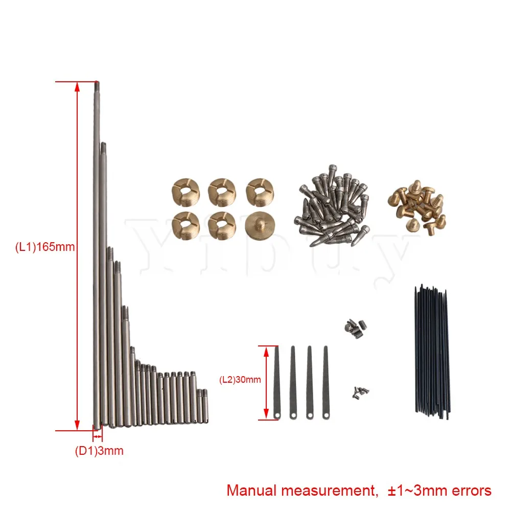 Yibuy DIY Alto Saxophone Repair Parts Maintenance Kit Screws and 18pcs Key Shafts Woodwind Instrument Accessory Type E -in Parts & Accessories from Sports ...