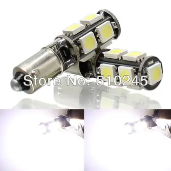 

50x Free shipping Car Auto LED LIGHT BA9S 9SMD 6523 1895 H6W T4W 9 led smd 5050 CANBUS OBC ERROR FREE LED Light Bulb Lamp White