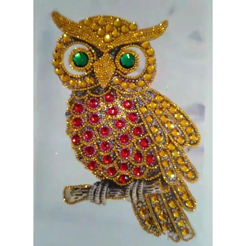 

Special Shaped Diamond Painting Owl Handicraft Needlework 3d Drill Mosaic DIY Diamond Embroidery Animal 20x30CM