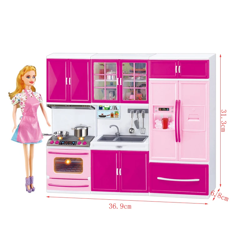 

Kitchen Toys Kids Pretend Role Play Toy Set New Role Play Kitchen Toy Play Set Toy Pretend Play Kitchen for Children with Dolls