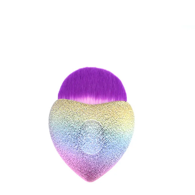 Супер 1 шт. под искусственные бриллианты, разноцветные стразы образуют форму сердца основы под макияж, кисть для румян, кисть для нанесения уход за кожей лица кисть, текстовыделитель смешение Косметика для макияжа инструмент плотная синтетические волосы
