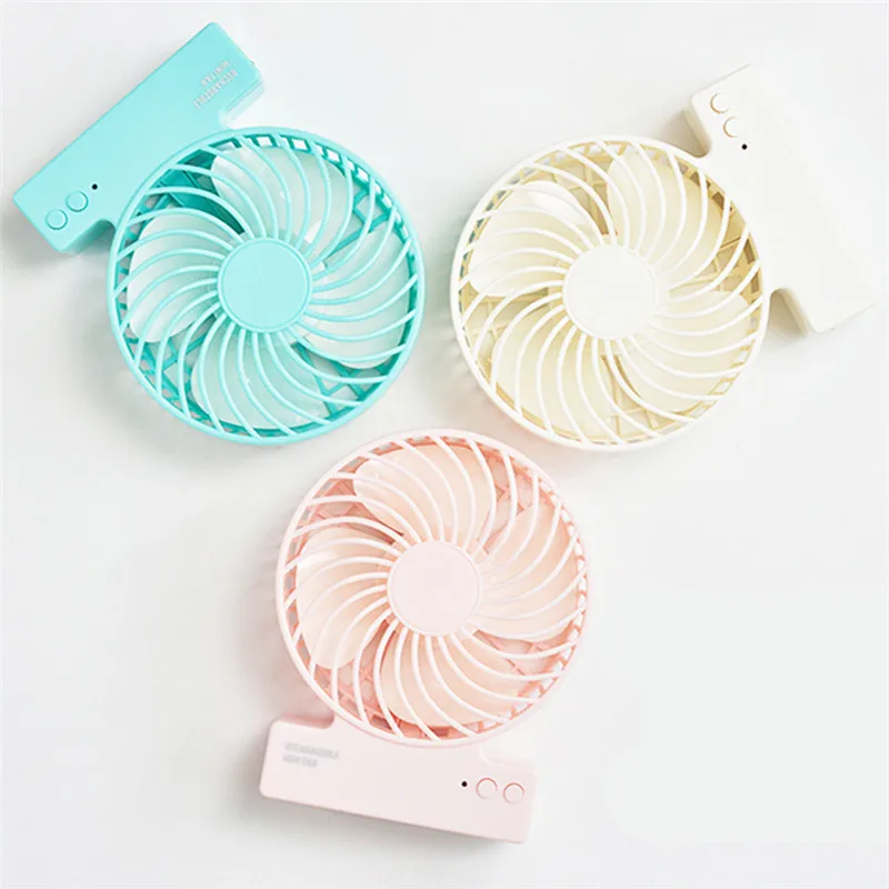

USB Small Electric Mini Rotary Fan Three Speed Gift Rechargeable Student Office Three-leaf Mute Dormitory Base Summer