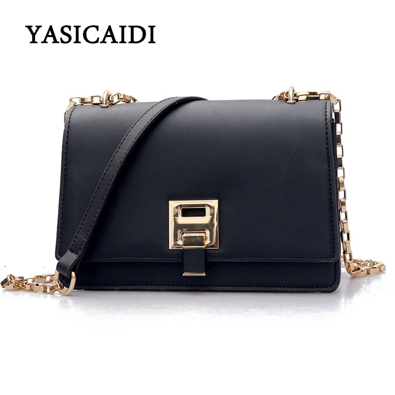 

New Arrive Chains Spring Bag Designer Crossbody Bags Women Small High Quality PU Leather Women Handbags New Ladies Bag 2018