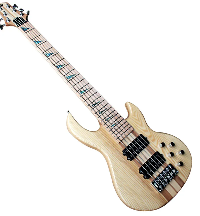 

Factory 6-String Electric Bass Guitar with Fret Marks,Chrome Hardwares,Maple Fingerboars,can be customized as to requirement