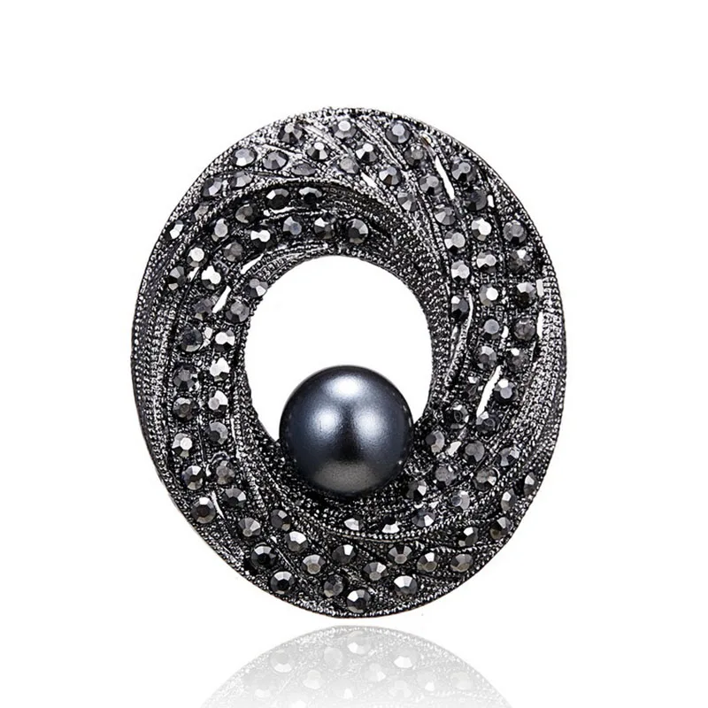 

Women's High-Grade Pearl Brooch Elegant Jewelry Pins Brooches For Women Pendant Handmade Rhinestones Pin Badge Broches Gift O35