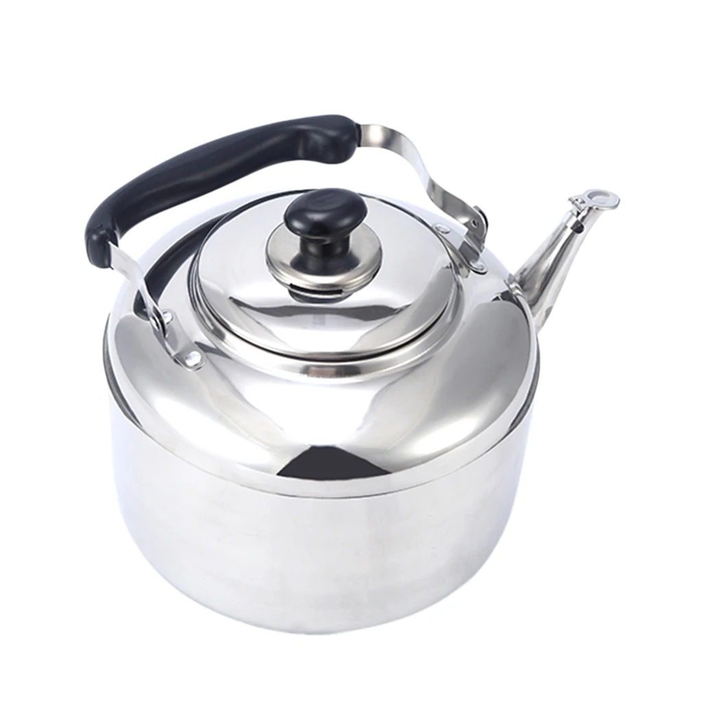 Stainless Steel Whistling Tea Kettle Coffee Kitchen Stovetop Induction 4L, 5L, 6L