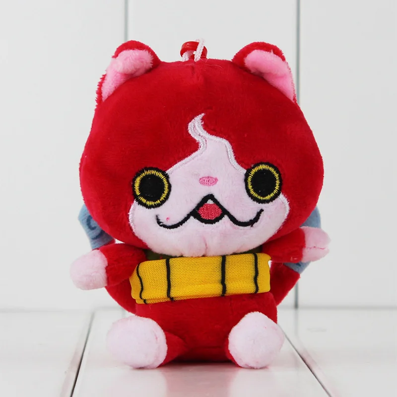 

11cm Anime Youkai Watch Jibanyan Red Cat Animal Plush Toy Keychain Pendant Stuffed Doll Children Gift