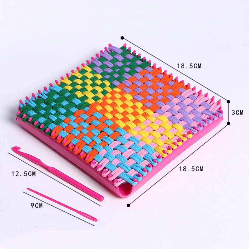 

Craft Loop Weave Loom Toy Yarn Craft Set, Girls Weaving Dreams Plush Bag Backpack Toy,