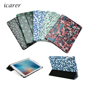 

For iPad Pro 10.5 2017 PU Leather Case Cover Slim Protective Stand Skin For Apple iPad 10.5 inch Cases Flower Print Sleeve Shell
