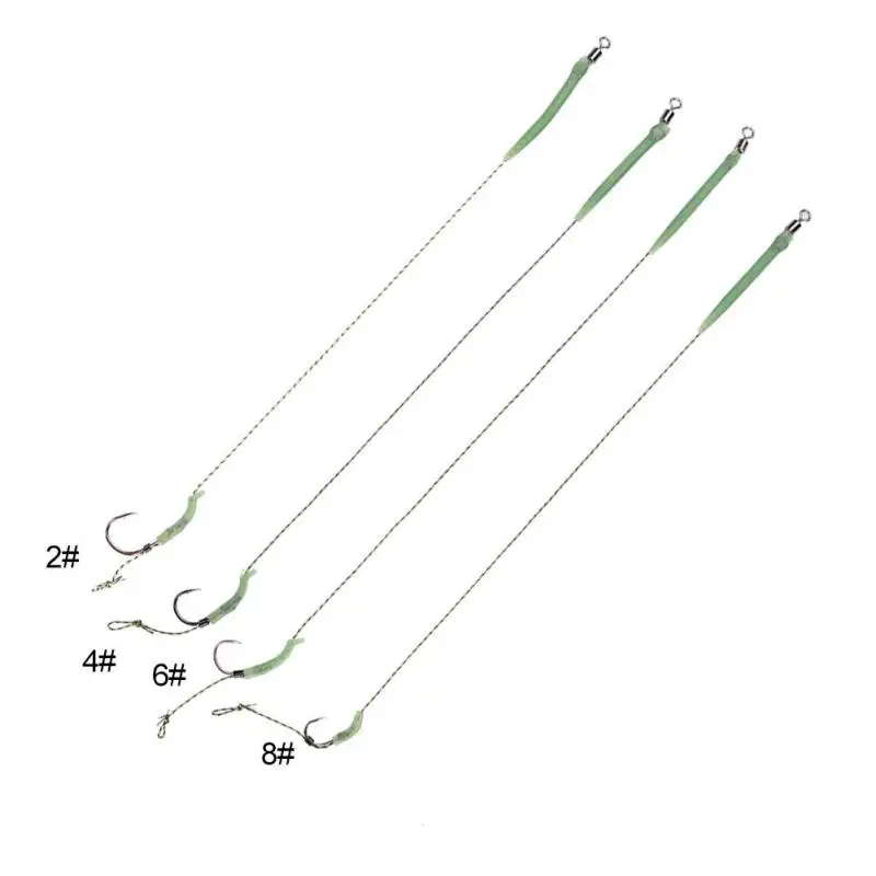 

5Pcs Fishinghooks Carp Fishing Ready Tied Hair Chod Rigs High Carbon Steel Barbed Hook Nylon Line Swivels Size 2# 4# 6# 8#