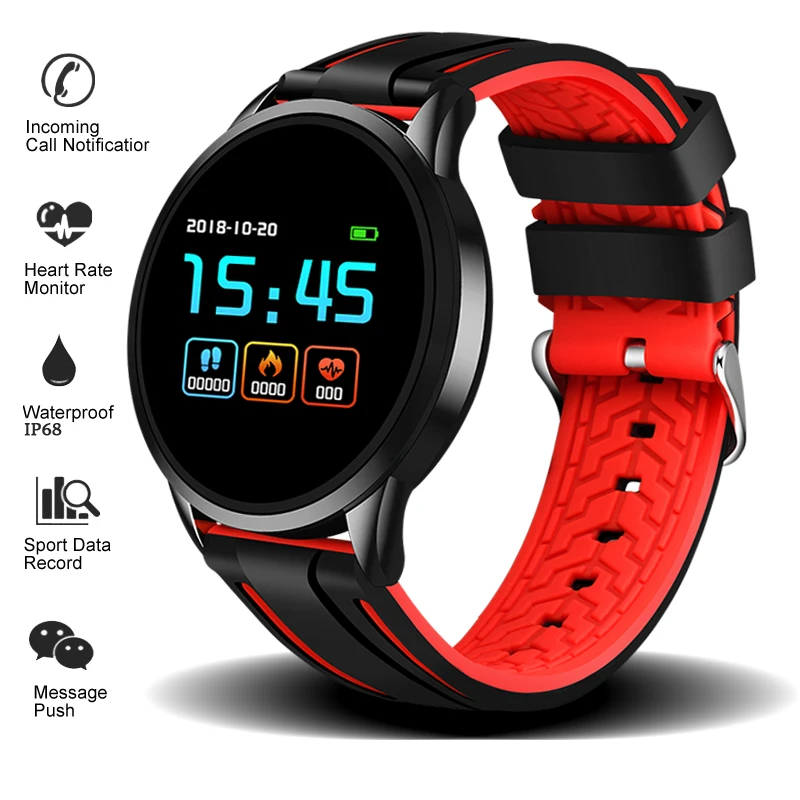 

LIGE 2019 New listing Sport Smart Bracelet Heart rate Blood pressure Monitor Smart Watch Men Women Fashion Smart Wristband+Box