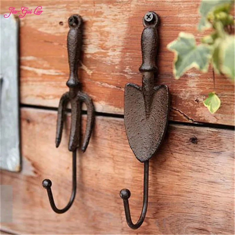 

JIA-GUI LUO 19.5cm hook cast iron clothing store clothing hat grocery storage hook living room coffee bar wall decoration K016