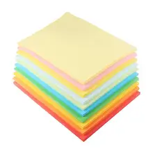 Color Printing Paper Copy Origami Paper Cut Children DIY Handmade Origami 100 Sheets Colored A4 Copy Multicolour Uncoated Paper