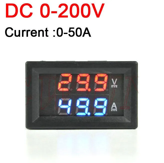 DC 0-200 в 0-50A Вольтметр Амперметр Combo 0 28 &quotLED двойной дисплей индикатор напряжения