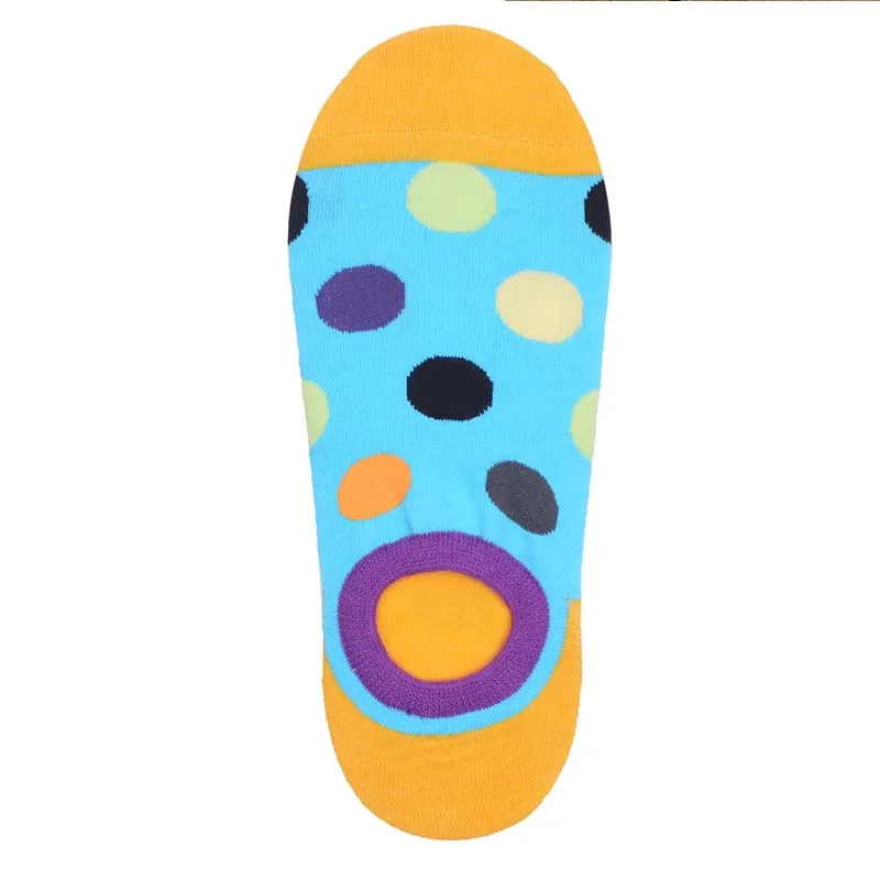 Искусство Harajuku Полосатый плед точка носок тапочки хлопок Crew Printed Для женщин мужские носки Короткие Новинка забавная картина с милой