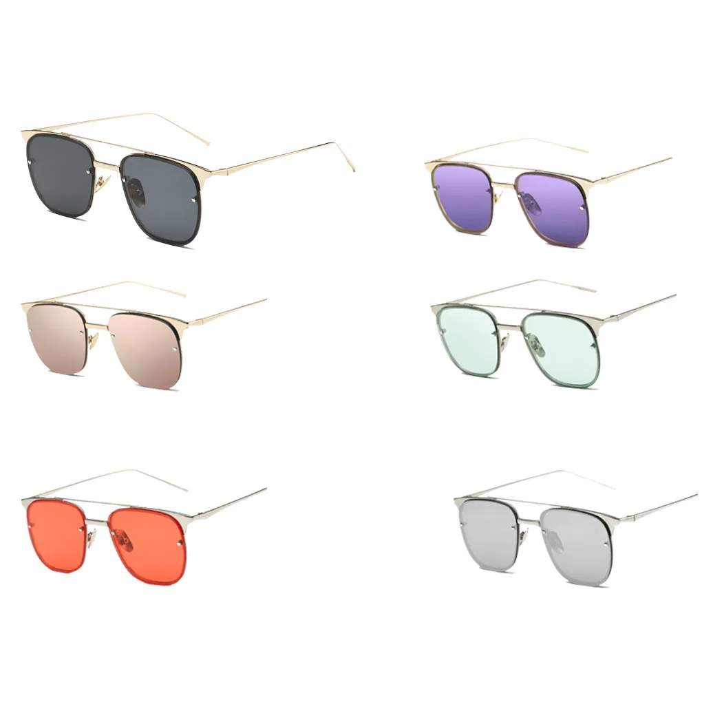 Горячее новое поступление квадратные Красочные линзы женские мужские солнцезащитные очки большие оттенки очки UV400 Солнцезащитные очки пляжная одежда
