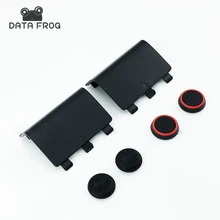 2 шт Батарейная задняя крышка Крышка дверная защита стильный шкаф для XBox One беспроводной контроллер+ 2 силиконовых ручки КРЫШКА ЧЕРНЫЙ