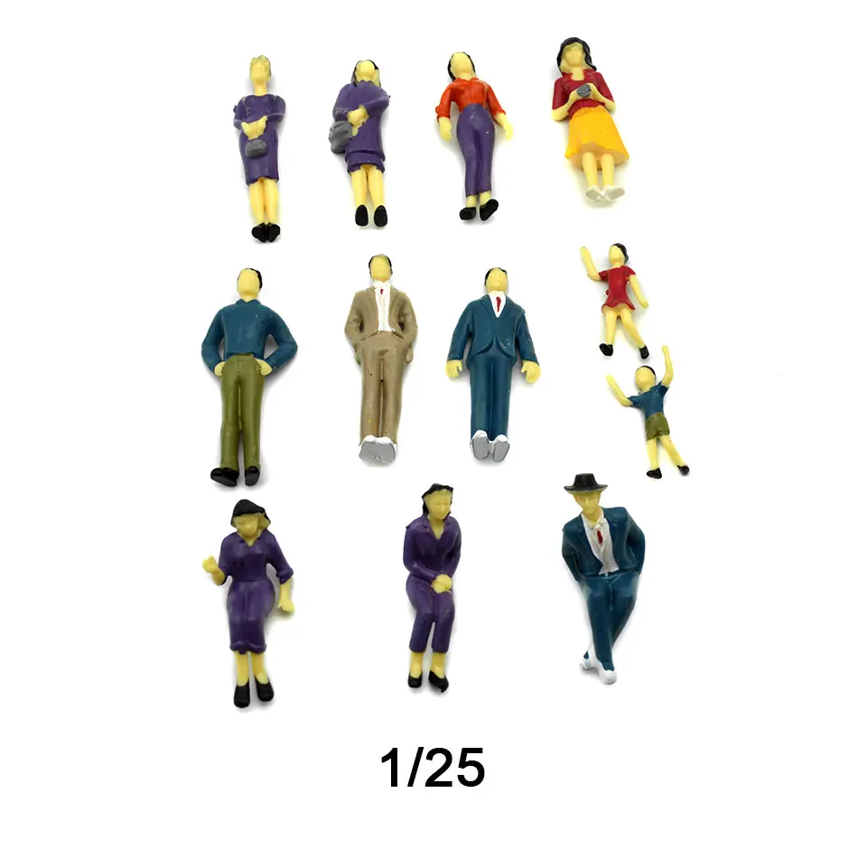 

Interactive Toys1:25 Scale Character Model people ABS Mini Landscape Gift DIY Building Figurines Set up The collection Color