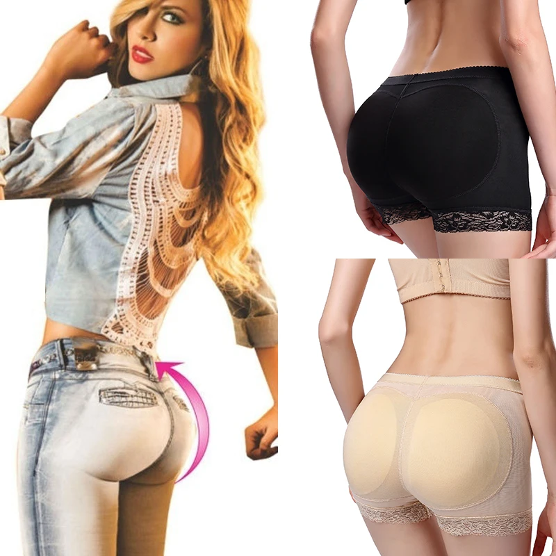 

Womens Seamless Butt Lifter Padded Lace Panties Hip Enhancer Underwear Shorts Boyshorts Shapewear Shaper Fake Buttock Briefs